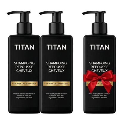 TITAN™ Shampooing Activateur de Repousse — Stimule la Repousse et la Densité avec Seulement 4 Lavages par Semaine*