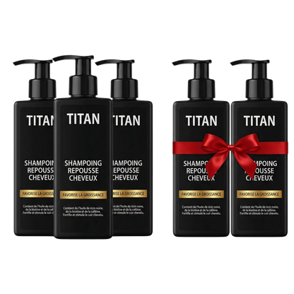 TITAN™ Shampooing Activateur de Repousse — Stimule la Repousse et la Densité avec Seulement 4 Lavages par Semaine*