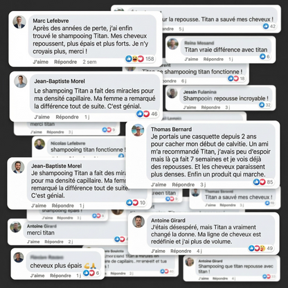 TITAN™ Shampooing Activateur de Repousse — Stimule la Repousse et la Densité avec Seulement 4 Lavages par Semaine*