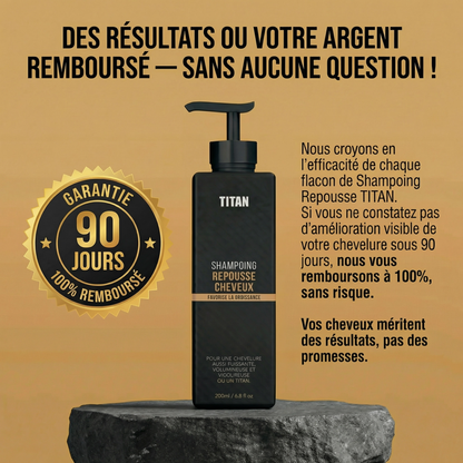 TITAN™ Shampooing Activateur de Repousse — Stimule la Repousse et la Densité avec Seulement 4 Lavages par Semaine*